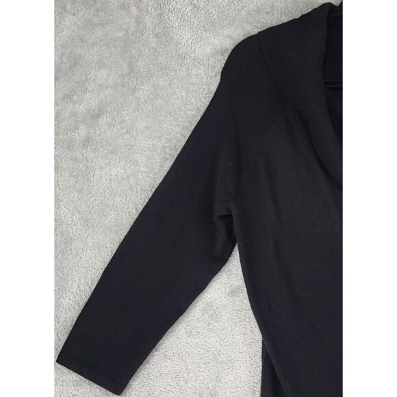 New York and Company Sweater Womens Large Black Cowl Neck Long Sleeve Y2K Top - Picture 9 of 11